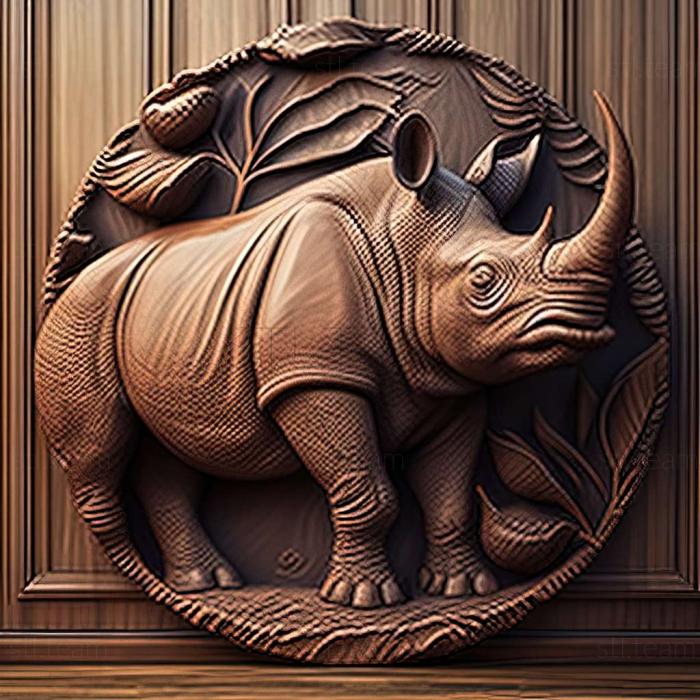 3D model Clara rhinoceros famous animal (STL)